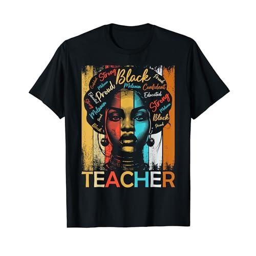Black History Teacher Shirt African American Women...