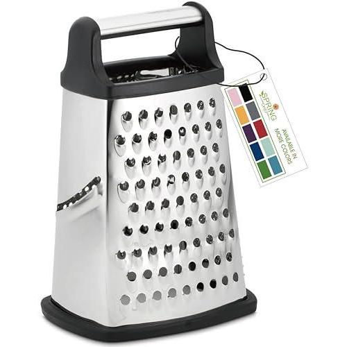 Professional Box Grater, Stainless Steel with 4 Si...