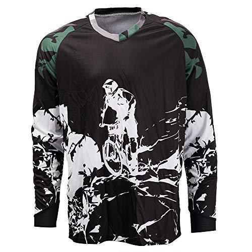 Weimostar メンズ サイクリングジャージ MTB Tシャツ 長袖 マウンテンバイク オートバ...