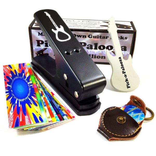 Pick-a-Palooza DIY ギターピックパンチ レザーキーチェーンピックホルダー ピックス...