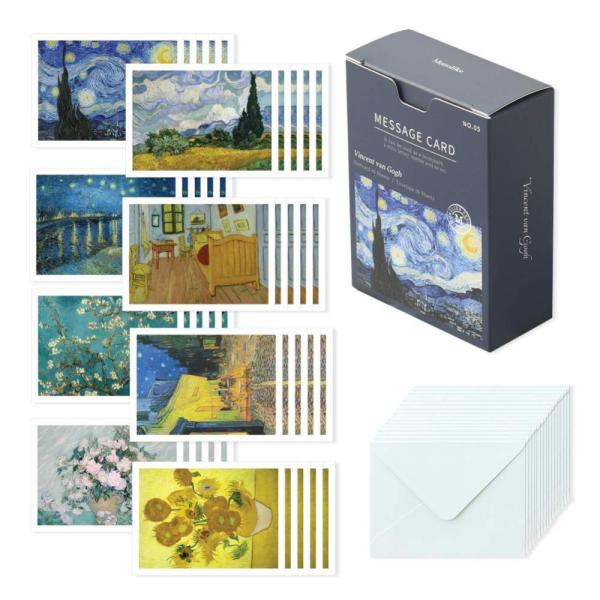 モノライク メッセージカードミニカードゴッホ Message card Gogh - 40枚封筒20...