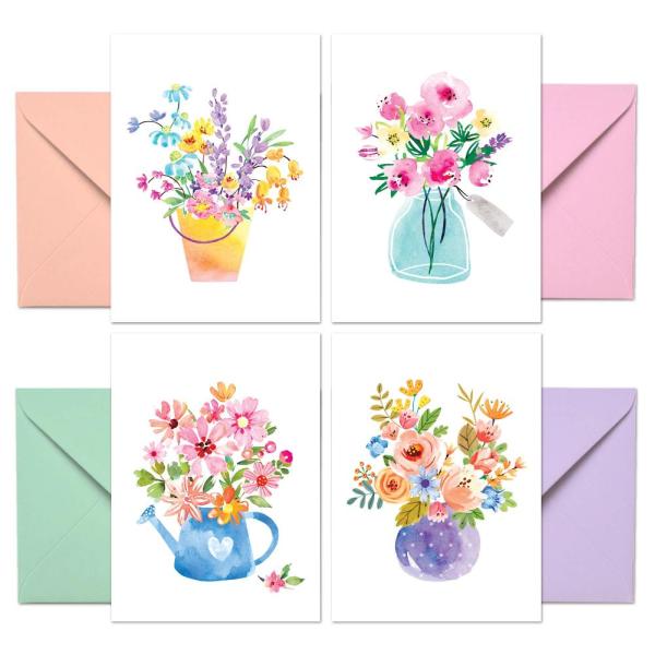 Blank Cards with Envelopes - 48 Floral Blank Note ...