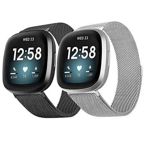 メタルバンド 2本パック Fitbit Versa 3 / Fitbit Versa 4 / Fit...