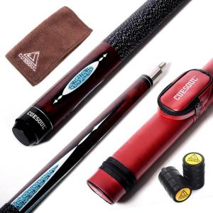 CUESOUL 58インチ 2ピース メイプル製ビリヤードキュー 19オンス