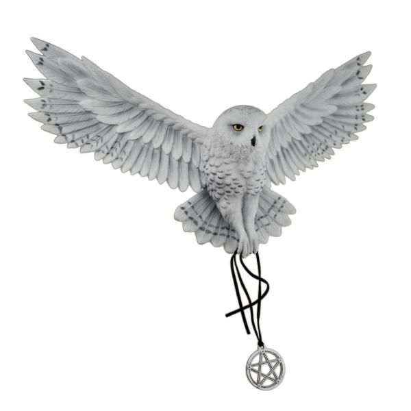 樹脂壁Sculptures Anne Stokesを喚起してMagic Snowy Owl with...
