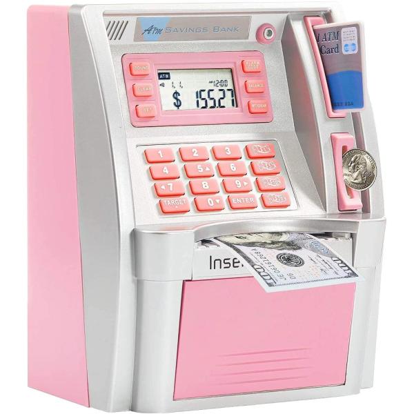 (Sliver/Pink) - GoodsFederation Electronic ATM Sav...