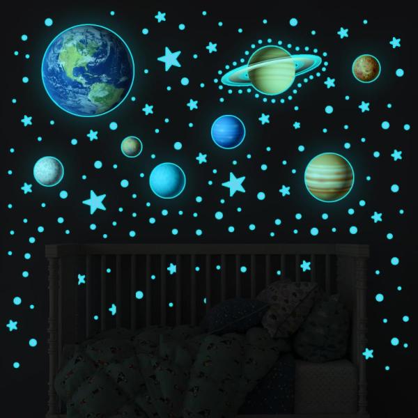 Glow in The Dark Solar System Wall Decals,Glow in ...