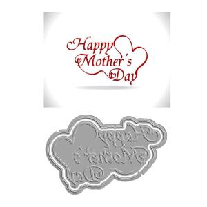 Happy Mothers Day Words Hot Foil Plates and Metal Cutting Dies Scrapbookinの商品画像