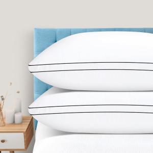 DolceLuna Bed Pillows King Size for Sleeping 2 Pack Down Alternative Hotelの商品画像