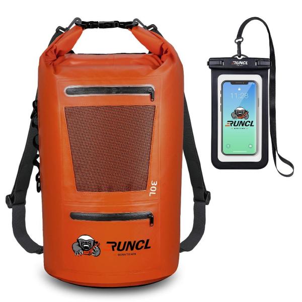 RUNCL 防水ドライバッグ ANCOHUMA ドライ圧縮袋 ドライバックパック 防水電話ケース付き...