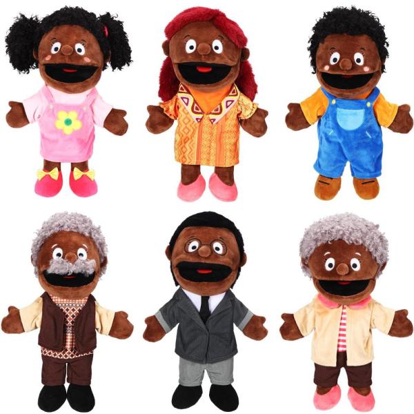 6 Pieces Hand Puppet Set 11.8 Inch Family Members ...