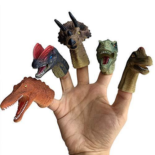 Christoy 恐竜指人形 子供用 手 動物 フィギュア おもちゃ お風呂の指人形 女の子 男の子...