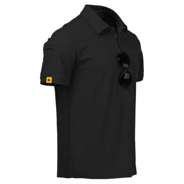 V VALANCH Black Polo Shirts for Men Short Sleeve M...