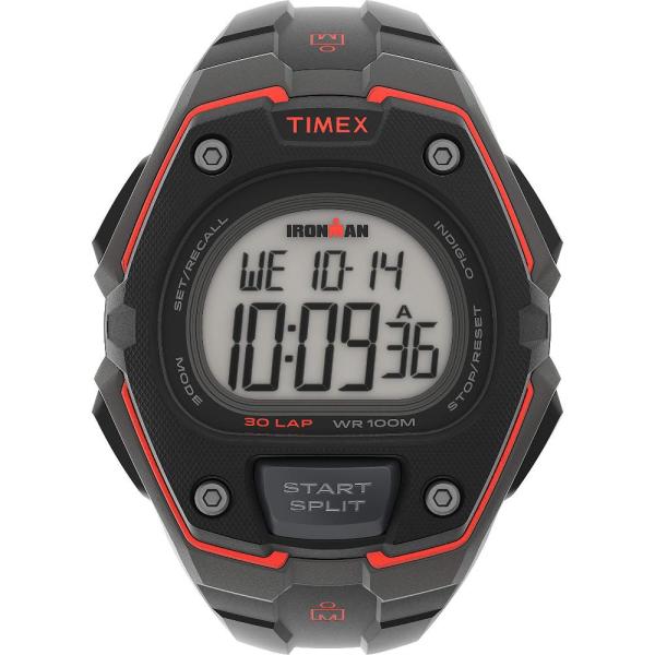Timex アイアンマン クラシック 30 オーバーサイズ 43mm 腕時計, ダークグレー/ブラッ...