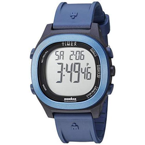 Timex メンズ アイアンマン トランジット 40mm 腕時計, ブルー, クロノグラフ