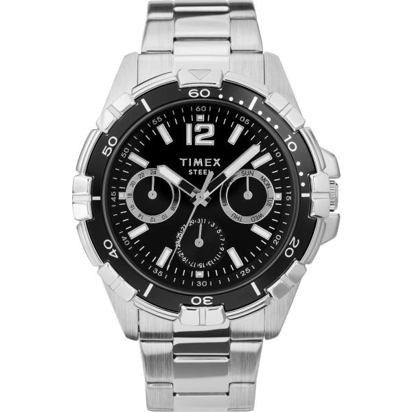 Timex Classic 44.5 mm Men&apos;s Chronograph Stainless ...