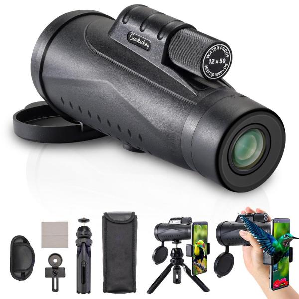 12x50 Monocular Telescope for Adults and Kids High...