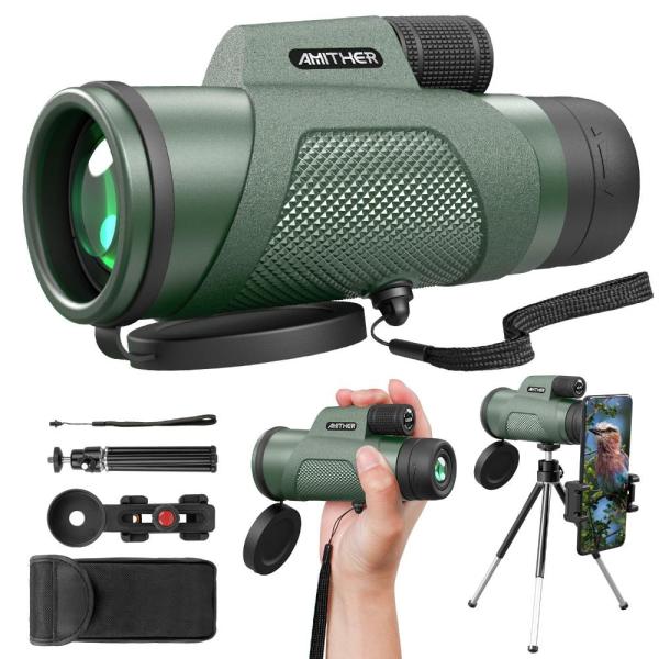 12x50 Monocular Telescope for Smartphone, HD Monoc...