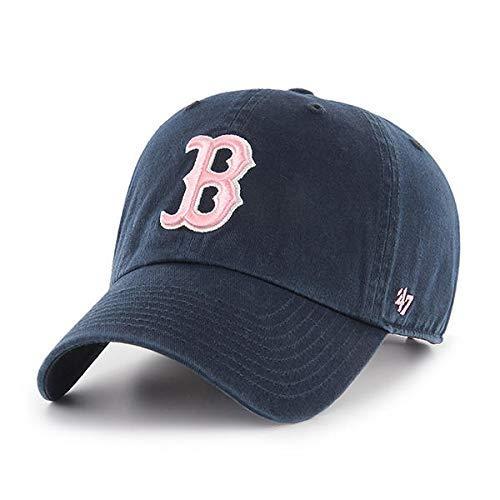 &apos;47ブランド ボストンレッドソックス クリーンアップ 調節可能な帽子 - ネイビー/ベビーピンク ...