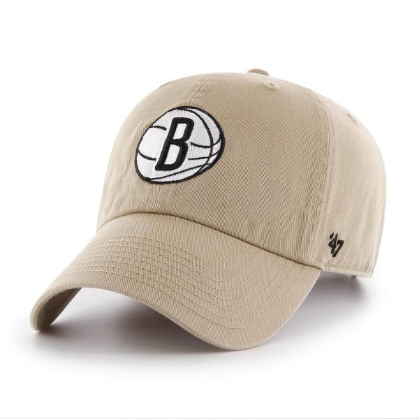 &apos;47 Brand Brooklyn Nets Clean Up Cap Tan Adjustabl...