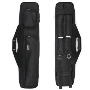 MangoRun プールキューケース 4x4インチ バックパックストラップ付きキャリーケース付き プールキュー4個用 (ブラック)