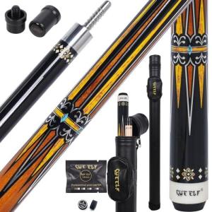 CUEELF Pool Cue Stick,Low Deflection Shaft Billiard Cue Sticks with 1X1 Har