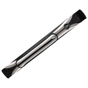 スポーツシリーズ シルバー/ブラック/ホワイト プールキューケース 大きなポケット付き 1B/1S カラー:ブラック