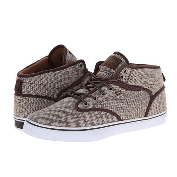 Globe Men's Motley Mid Skate Shoe,Brown Herringbon...