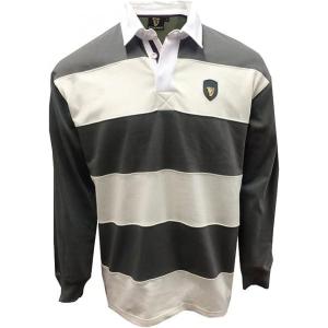 Guinness Pewter/Cream Metal Badge Long Sleeve Rugby Shirt (XX Large)