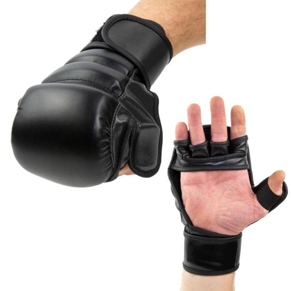 MMA Gloves, Hybrid Open Palm Shooter Fighting MMA ...