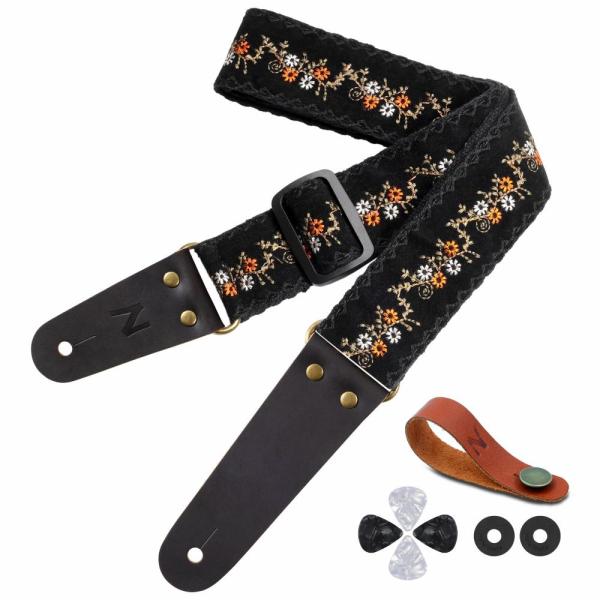 Faunow Nefelibata Guitar Strap, Vintage Cotton Gui...