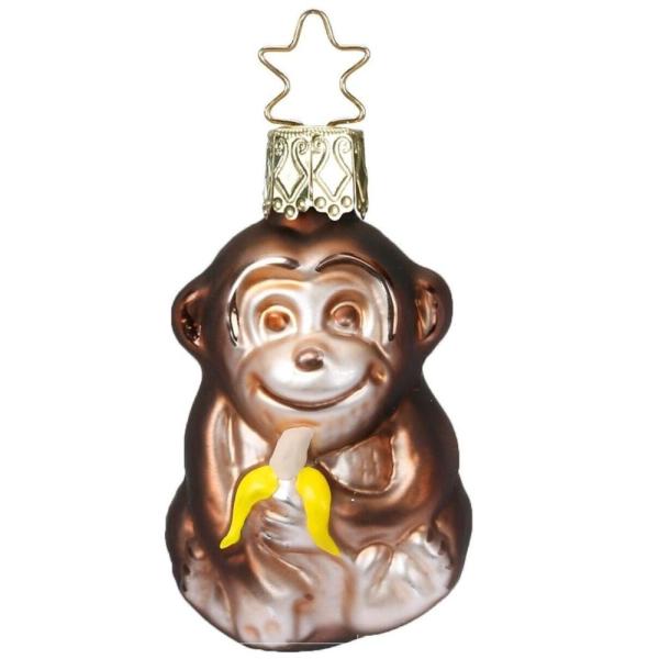 inge-glas Tiny Monkey 10088s018ドイツ手吹きガラスクリスマスオーナメン...