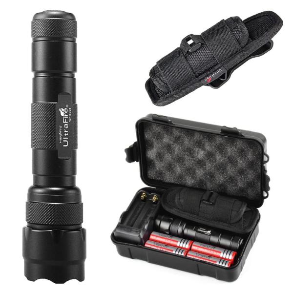 ULTRAFIRE LED Flashlight with Holster,WF-502B 1000...