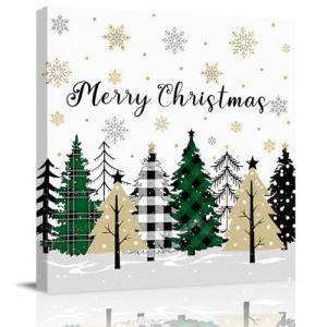 Canvas Wall Prints for Living Room 28 Inches Square Canvas Art Christmas Go