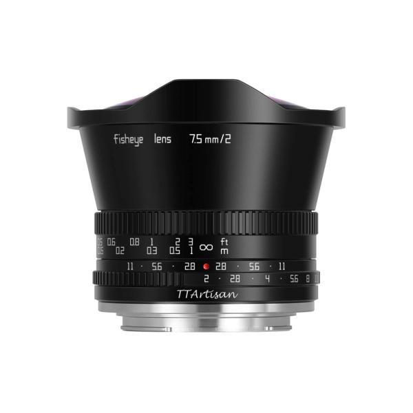 TTArtisan APS-C 7.5mm F2.0 フィッシュアイ ハーフフレーム ミラーレスレン...