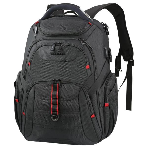EMPSIGN 旅行用ノートパソコンバックパック 男性用 17.3インチ コンピューターバックパック...