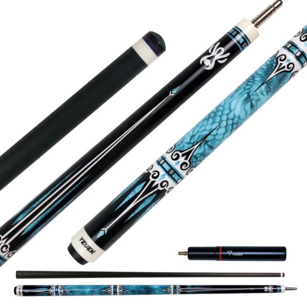 YEUEK カーボンファイバープールキュー 11.5mm/12.5mm 低偏向キュースティック プロ...