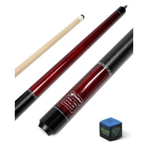 CUEBAR プールキュー大人用58インチプールスティック2ピースハウスバービリヤードキュースティックイミテーションレザーグリップ付きプールテーブルス