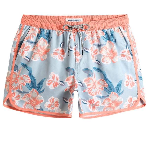maamgic Mens Short 80s 90s Vintage Swim Trunks wit...
