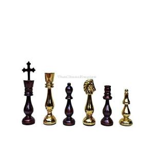 Chess Empire--King of Castle ラグジュアリーチェスセットピース ソリッドブラス&銅 4.25インチ キングカラーコーティン