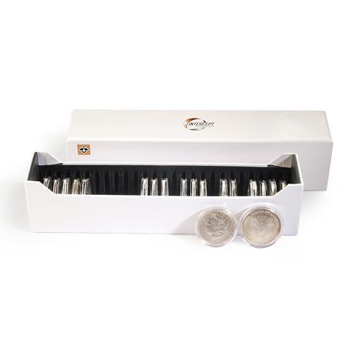 LIGHTHOUSE - トラック付き収納ボックス ラウンドコインカプセルグリップ25個用 38-4...