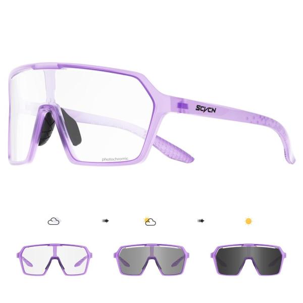 SCVCN Photochromic Cycling Glasses Sports Sunglass...