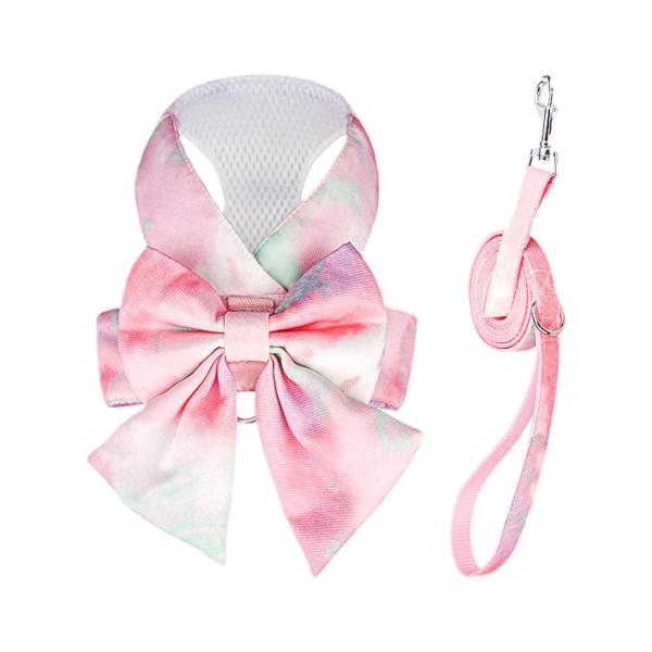 PETCARE Cute Bow Tie Dog Harness and Leash Set Ele...