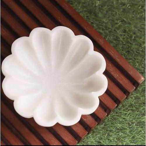 HandCrafted Marble Decorative Bowl | White Ruffle ...