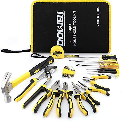 DOWELL 24 Pieces Homeowner Tool Set, Home Repair H...