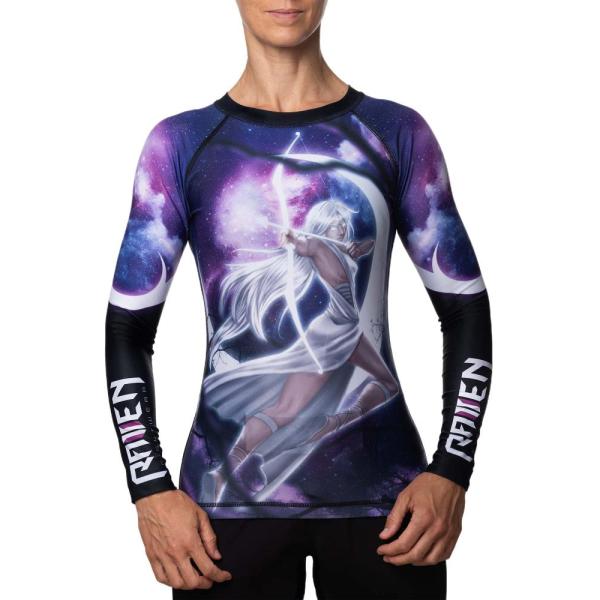 Raven Fightwear レディース ギリシャ神 アルテミス ラッシュガード MMA BJJ ...