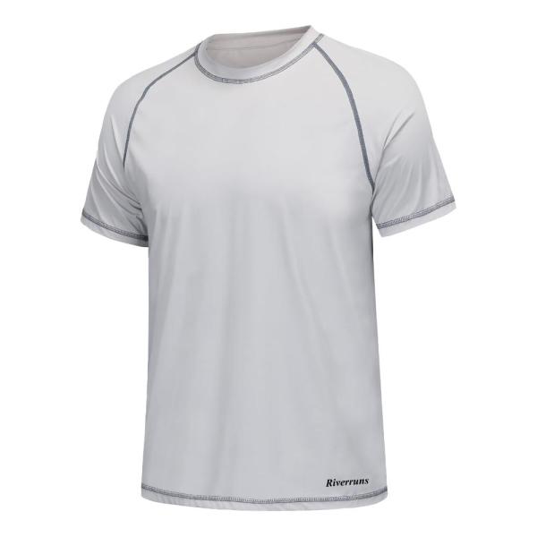 Men&apos;s Swim Shirt Rash Guard Short Sleeve UPF 50+ U...