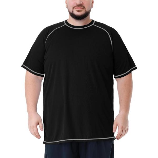 Mens Big and Tall Swim Shirt Sun Protection UPF 50...