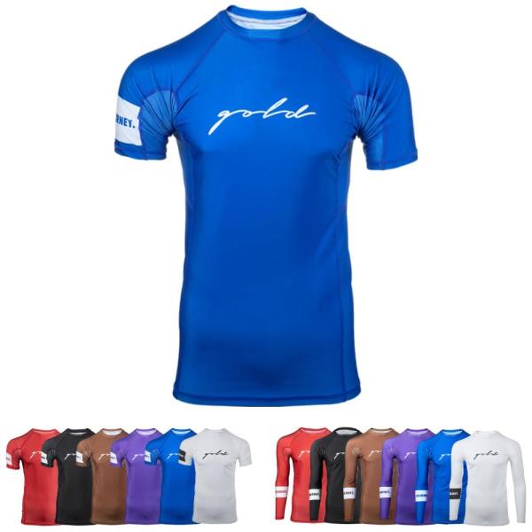 Gold BJJ Foundation Rash Guard - Ranked No-Gi and ...
