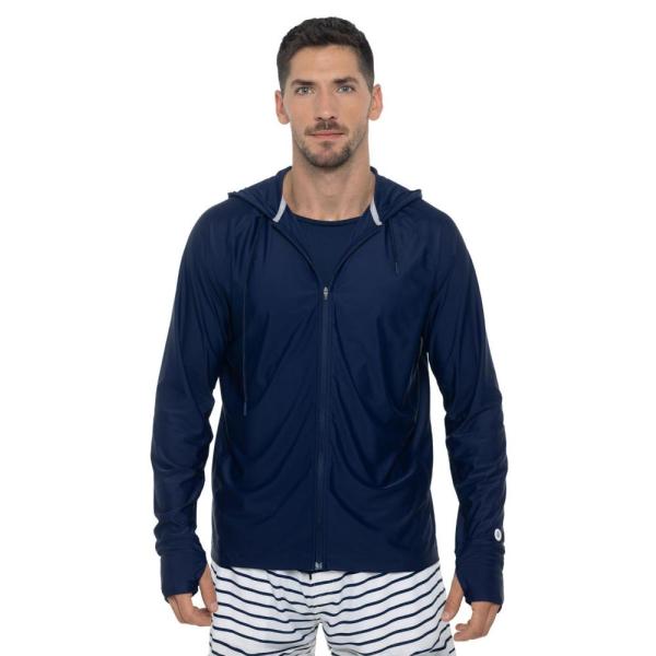 Coolibar UPF 50+ Men&apos;s Ocala Swim Hoodie - Sun Pro...